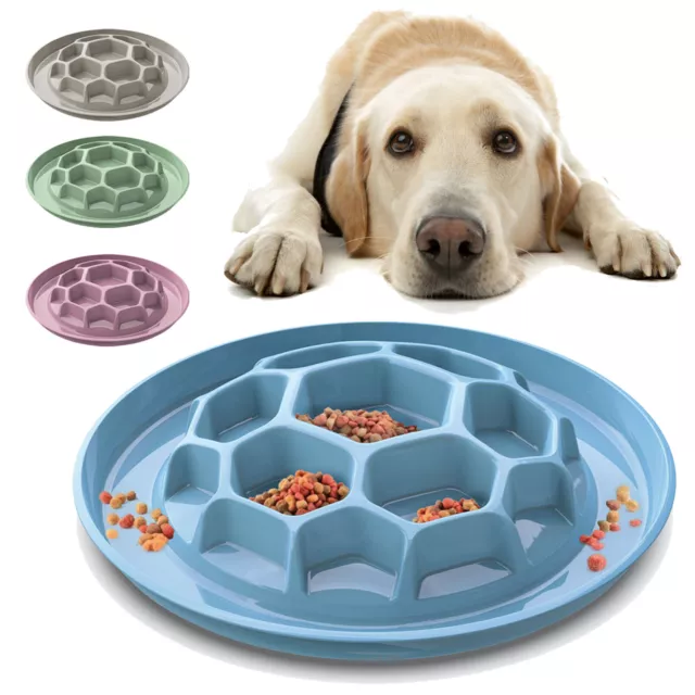 Large Dog Food Slow Bowl Pet Healthy Feeder Dish Anti Gulp Choke Non Slip