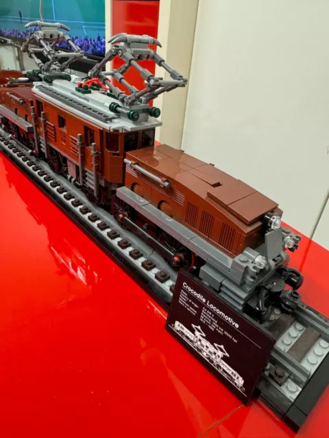LEGO 10277 Creator Lokomotive Krokodil Aufgebaut Eisenbahn #57