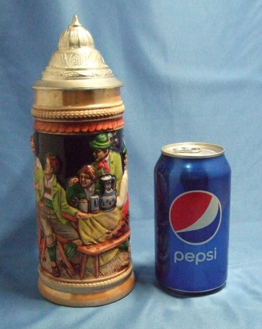 German Beer Stein by Gerzit West Germany 9-1/4 inches high.