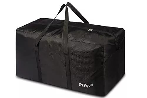 WEERY Extra Large Duffle Bag,96L Lightweight Travel Duffle Bag, Foldable ,Black
