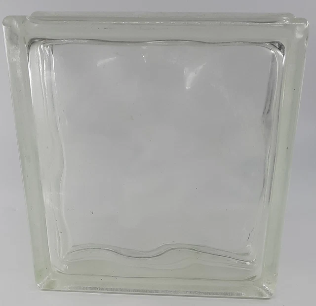 Clear Architectural Glass Block Brick Tile 7¾”x7¾”x 3 1/4" Excellent Condition