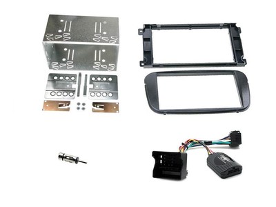 CONNECTS 2 ctkfd 52 FORD FOCUS 2007-11 Stereo Doppio DIN Kit di montaggio fascia d'argento 