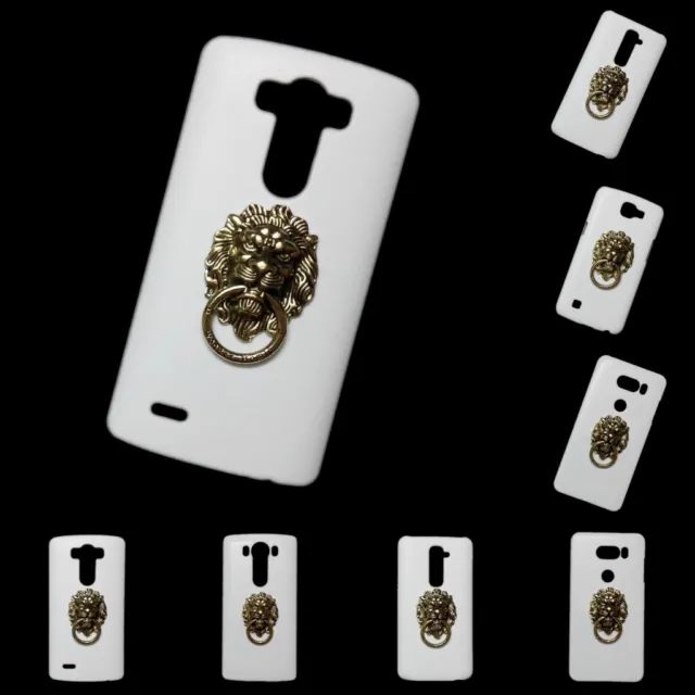 For LG G4 G5 G6 Q6 V10 V20 V30 V35 L70 L90 3D Lion Finger Holder Back Hard Case