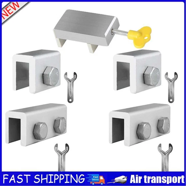 Baby Safety Sliding Door Window Locks Stop Aluminum Alloy Security Lock with Key