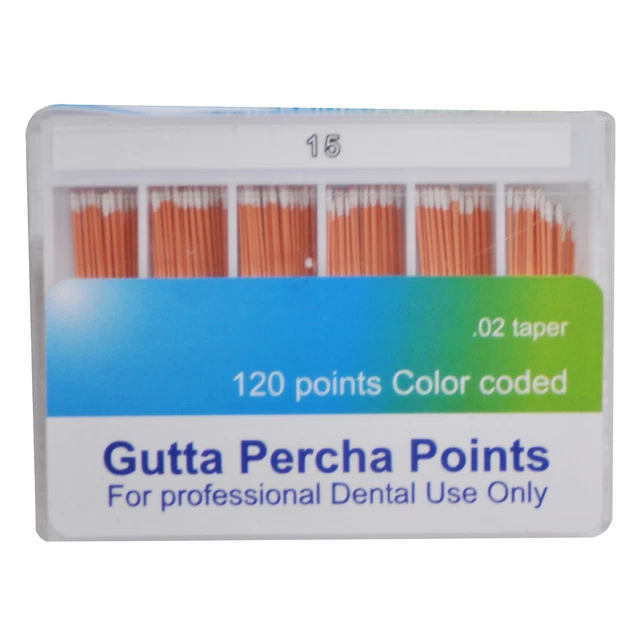 New Dental Endodontics Gutta Percha Points 180738 #15 White FDA