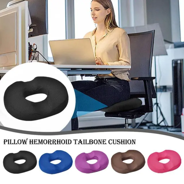 Donut Pillow Pain Relief Hemorrhoid Tailbone Cushion Support Memory Foam Seat J