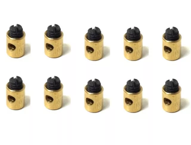 10x Gaszug Nippel Seilzug Schraubnippel Klemmnippel 5x7mm für Mofa Moped Mokick