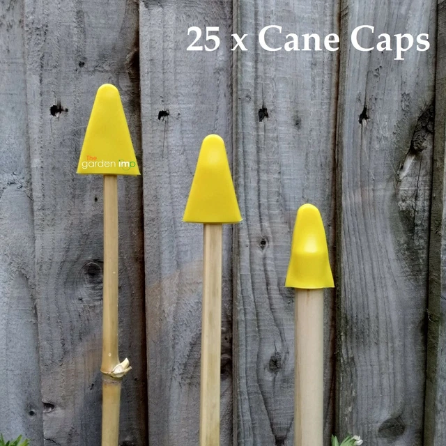 50x Round Garden Cane Caps THICK RUBBER Bamboo Stick Eye Protector Topper BULK E