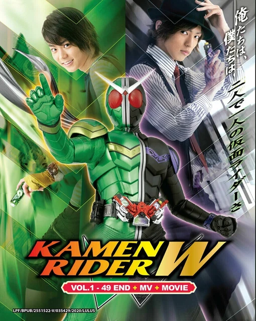 DVD LIVE ACTION Kamen Rider W (Vol.1-49End+Movie) English Subtitle FREE