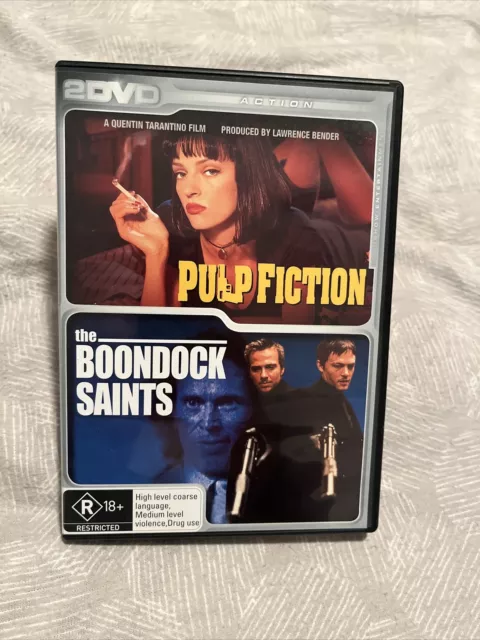 Pulp Fiction / The Boondock Saints DVD 2 Film Double classic Region 4 Tarantino