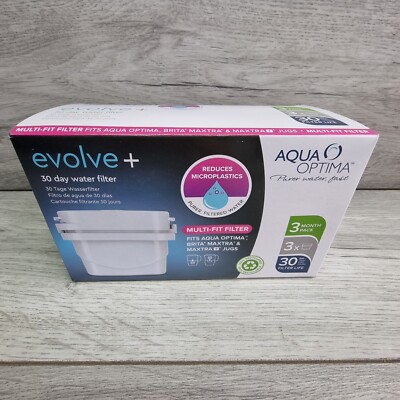 Aqua Optima Evolve Confezione da 3 mesi 3 x 30 giorno FILTRI D'Acqua-Fit Brita Maxtra * 