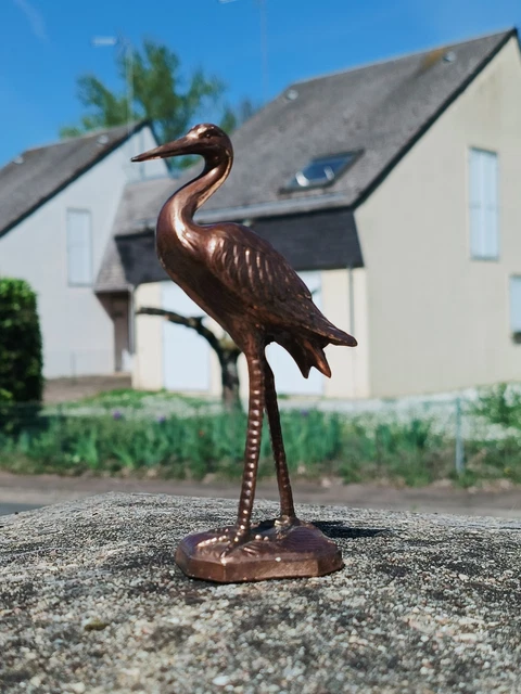 Statuette Régule Cuivré Gardienne D'Oies Alsacienne, Art Décoratif