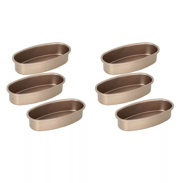 6 Piezas Moldes Antiadherentes para Tartas de Forma Ovalada, Molde para Pan9350