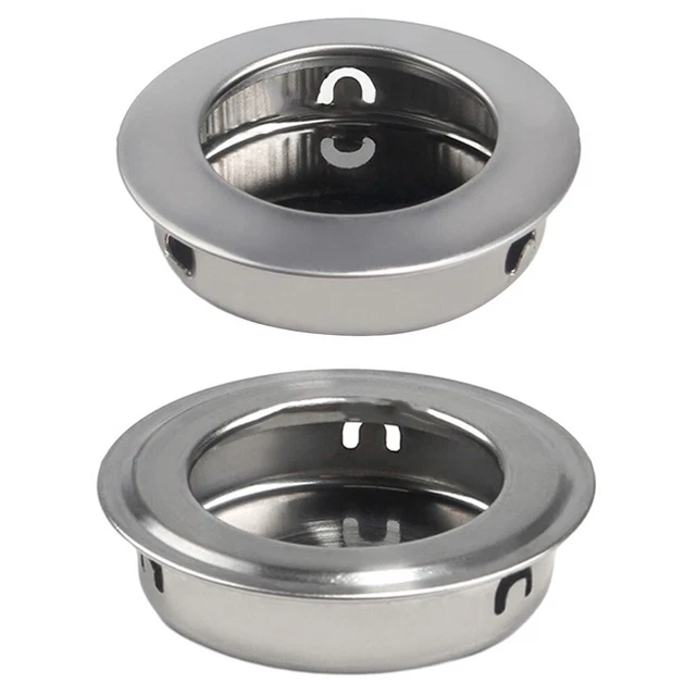 STAINLESS STEEL CIRCULAR Recessed Sliding Door Handles Set Round Flush