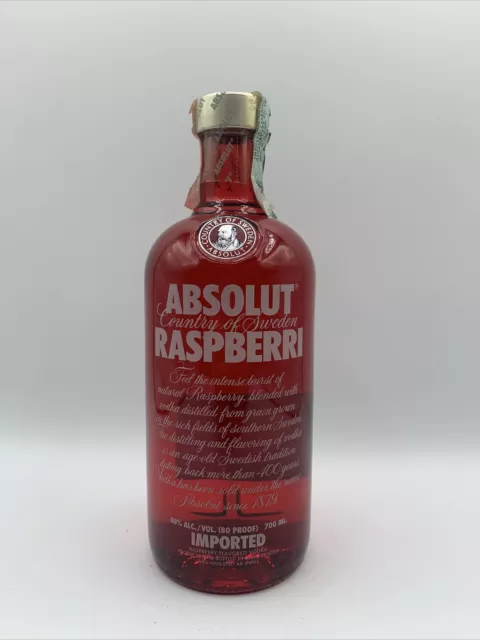 Vodka Absolut Raspberri Country Of Sweden Imported 70cl 40% Vol. ‘90s