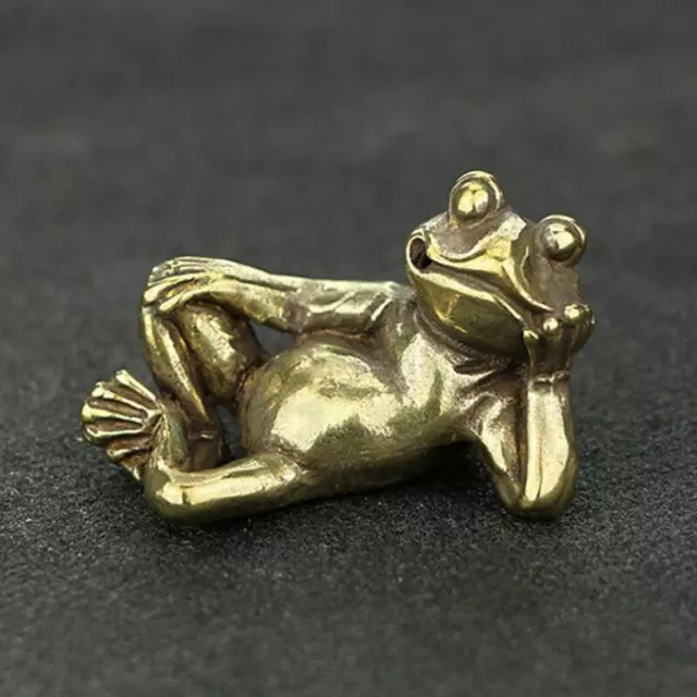 Solid Brass Frogs Figurine Animal Figurines Decoration Small Frog Statue Gifts