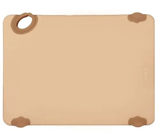 Winco CBK-1218BN, 12x18x0.5-Inch Plastic Cutting Board with Hook, Brown