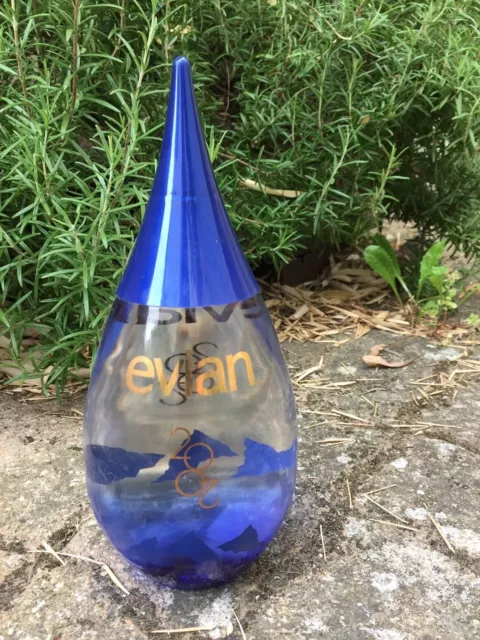 Rare Bouteille Eau Minérale Evian Année 2002 Neuve Jamais Ouverte Bleue Or