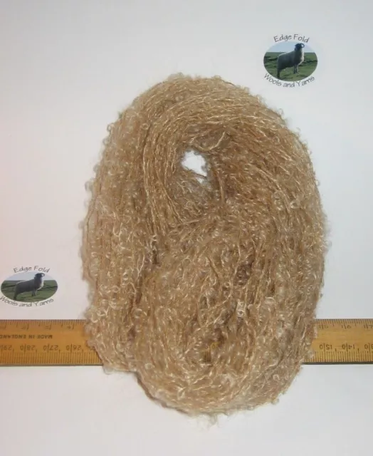 45m 15 x 3m Fawn Light Brown Pack 78% Mohair Small Loop wool Doll Hair Weaving