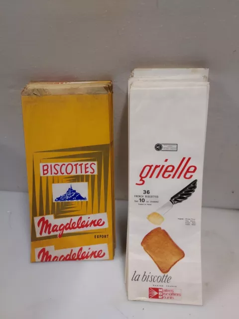 Pochettes Emballage Vintage  Biscottes Magdeleine Et Biscottes Grielle