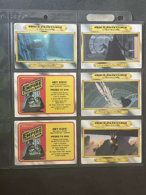 1980 Scanlens Empire Strikes Back Trading Card Set Complete 🔥Rare🔥 2