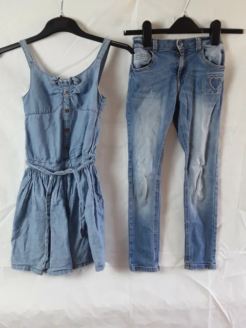 Pacchetto abbigliamento denim per ragazze età 9 anni mantary più un altro