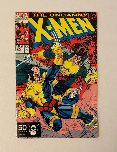 The Uncanny X-Men Marvel Comics #277 Jim Lee Wolverine Gambit 1991 Comic Book