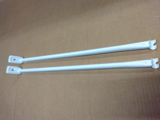 1 PAIR ClosetMaid White Metal Support Brackets For 12" Wide Wire Closet Shelf #B