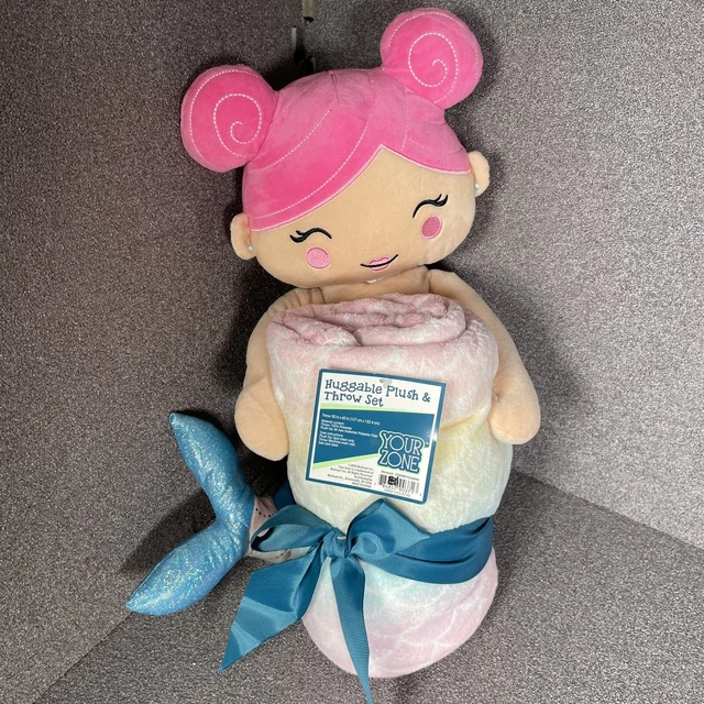 YOUR ZONE HUGGABLE Plush And Throw Mermaid 19 Inches Tall £17.24