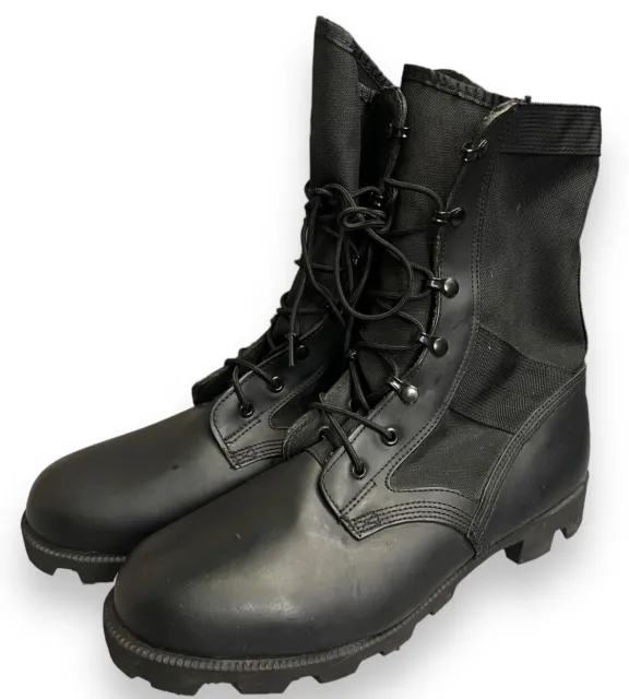 WELLCO Army Issue Black Combat Jungle Boots Size 10XW UK