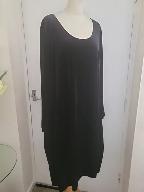 MARLAWYNNE BLACK VELVET Balloon Dress Size 2X 20 22 9.50 PicClick UK