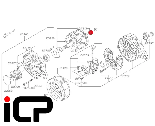 Genuine Alternator Rear Bearing Fits: Subaru Impreza Legacy Forester 92-14