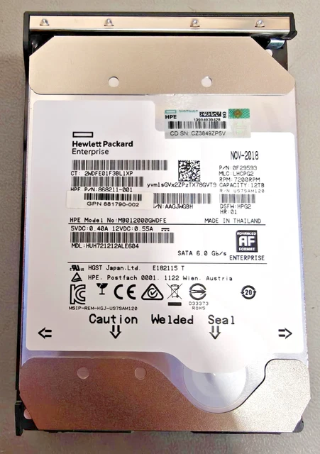 Disque Dur Toshiba MG07ACA14TE 14To Entreprise SATA III 3.5" 7.2K 256Mo Cache Reconditionné