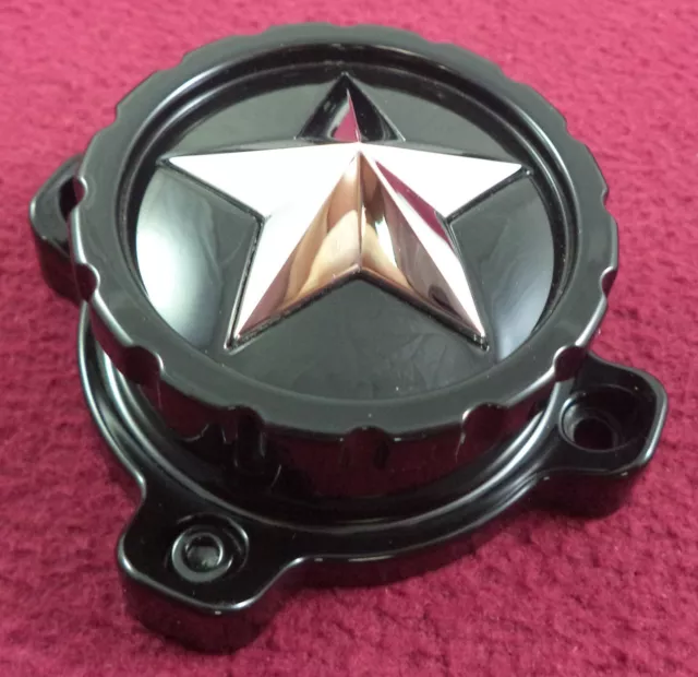 KMC Wheels Gloss Black Custom Wheel Center Cap # CAP-M42-GB / S2002-01 (1)