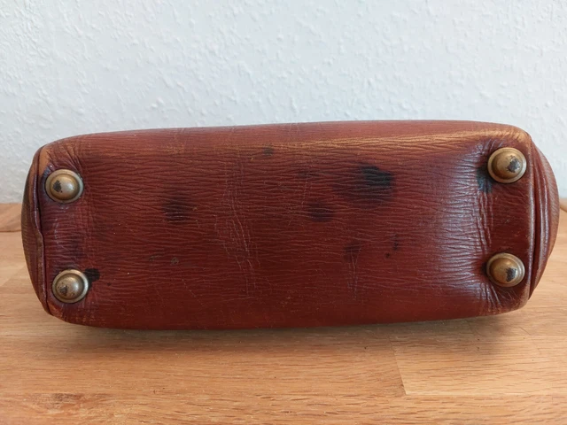 Sehr kleine alte Hebammentasche, Arzttasche, Arztkoffer - nur 24cm lang, selten! 4