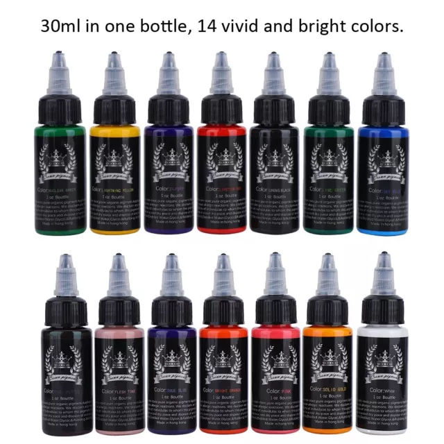 30ml/bottle 14 Colors Tattoo Ink Set Tattoo Ink Set Professional Tattoo Ink HOT