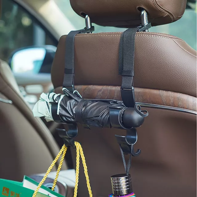 2pcs Umbrella Car Trunk Hook Black Organizer Rack Shopping Bag Storage Hook SN❤