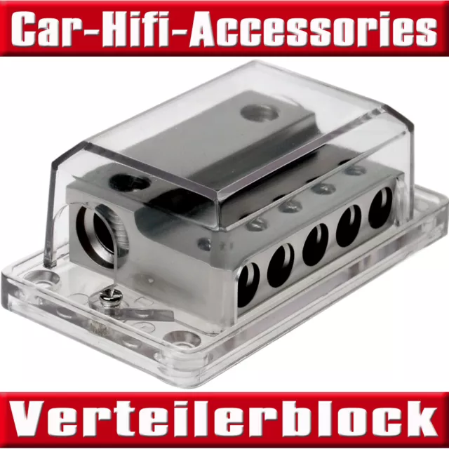 ACV Verteilerblock für Endstufe Stromkabel Eingang 2x 35-50mm² Ausgang 5x 20mm²