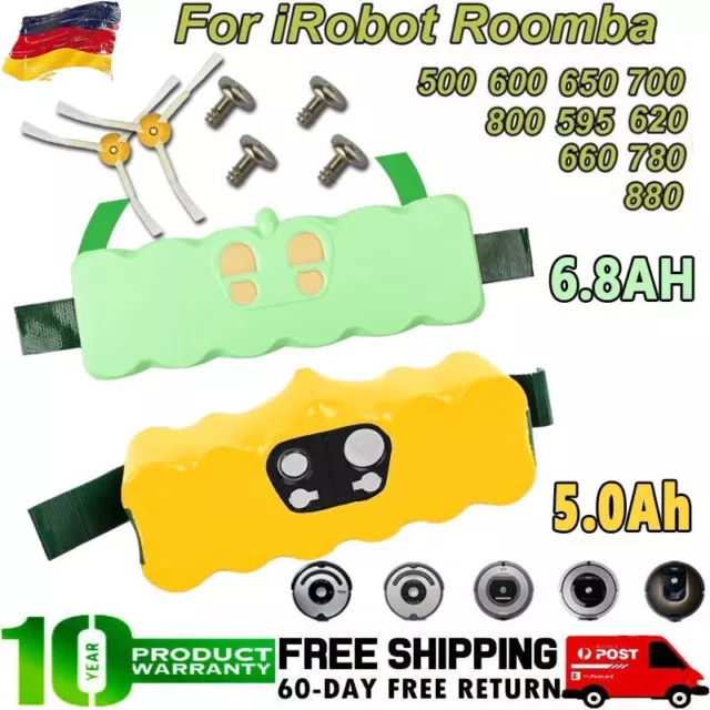 6800mAh Akku Für iRobot Roomba 500 600 700 800 900 14.4V Ni-MH/Li-ion 5000mAh DD