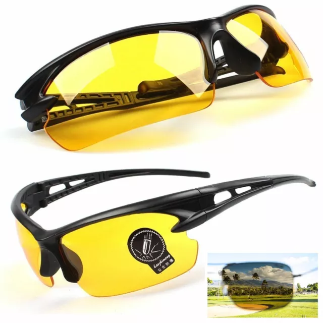 Golf Sunglasses HD 4K Vision Yellow Lens UV Modern Driver Putting Sun Glasses