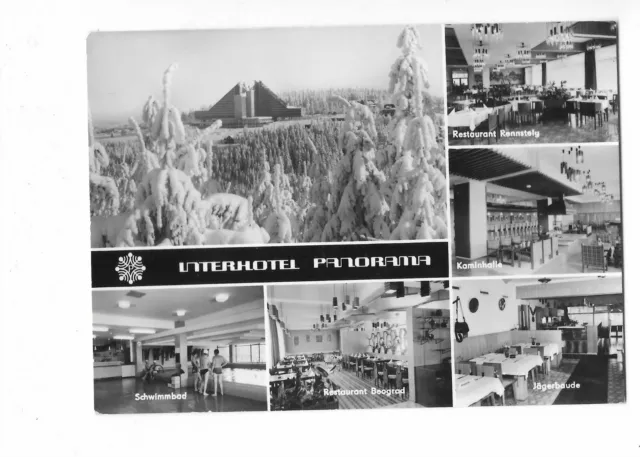 F1151 alte AK Interhotel Panorama Oberhof Mehrbildkarte ungelaufen ca. 1970 