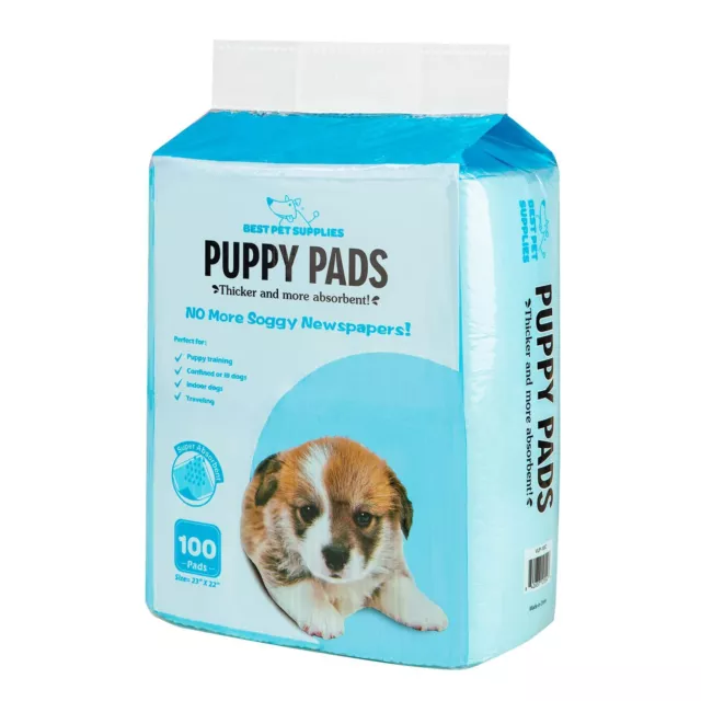 100 Pack 23 x 22 Disposable Puppy Pads Whelping & Training Dogs Ultra Absorbent