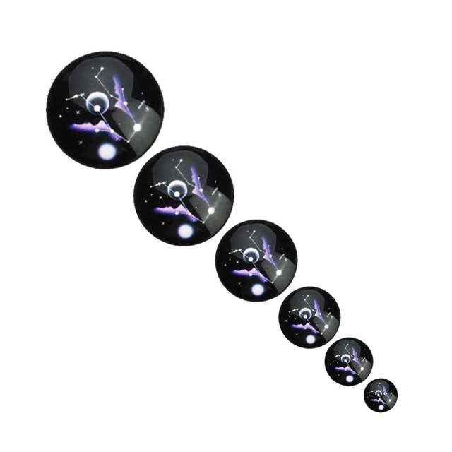 20 Stück Konstellation Zeit Gem Glas Cabochon Dome Flat Back