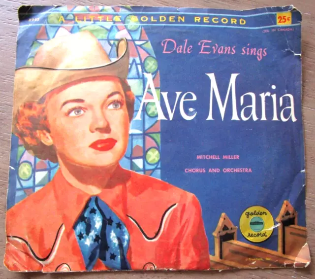 DALE EVANS-AVE MARIA -Roy Rogers -The Lord's Prayer Little Golden ...