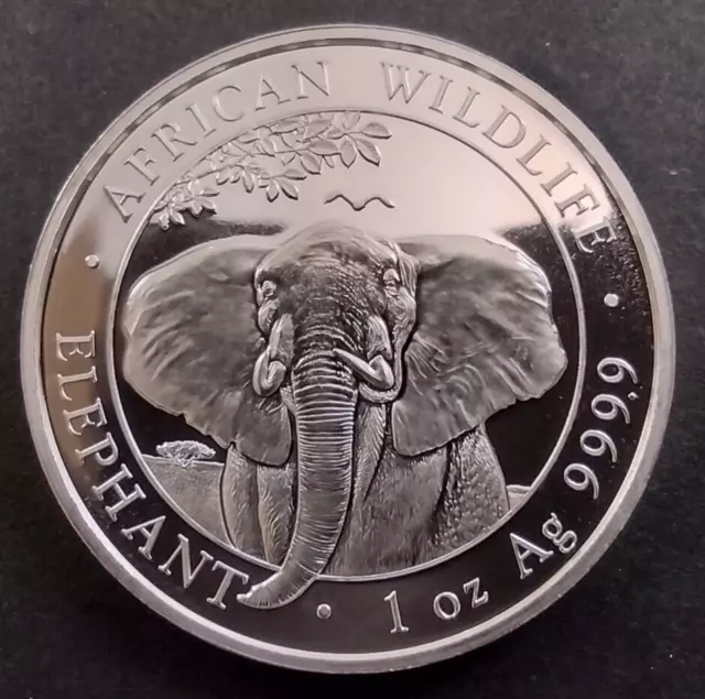 2021 Somalia (Somali Republic) Elephant 1 oz Silver Coin BU