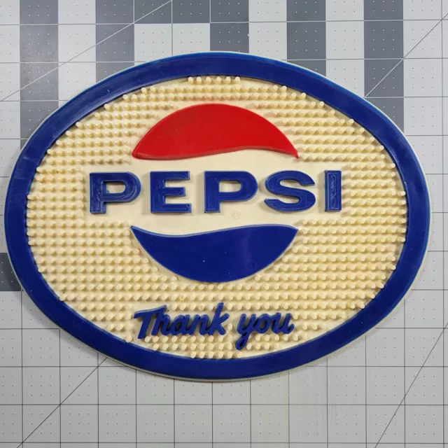 Vintage Pepsi Cola Rubber Thank You Change Mat Drink Mat 11"