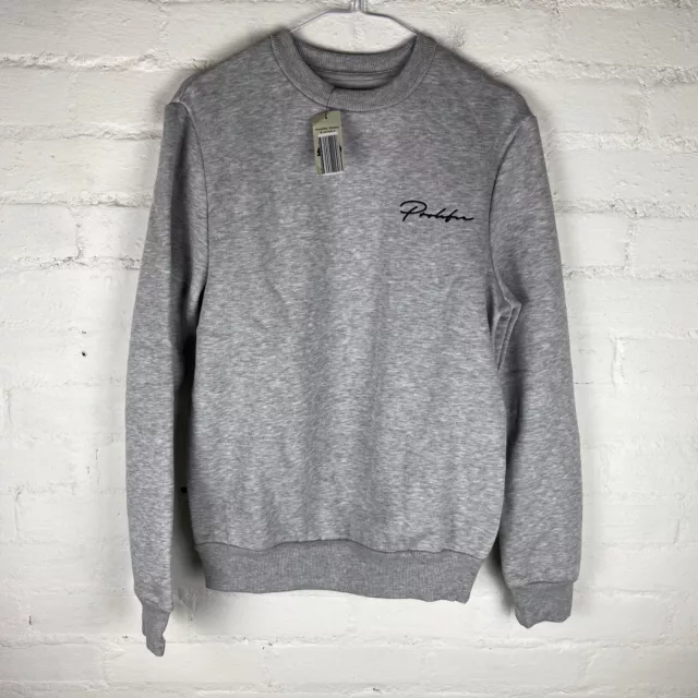 River Island Men’s Prolific Slim Fit Sweatshirt XS 38” ChestRRP £26 Grey (QMUDN)