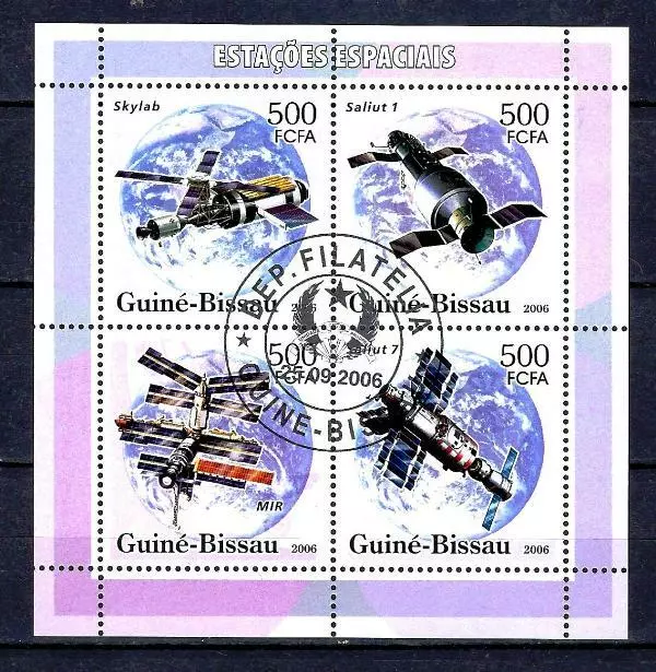 Cosmos Space Guinea Bissau 2006 (8) Yvert N° 2170 IN 2173 Obliterated Used