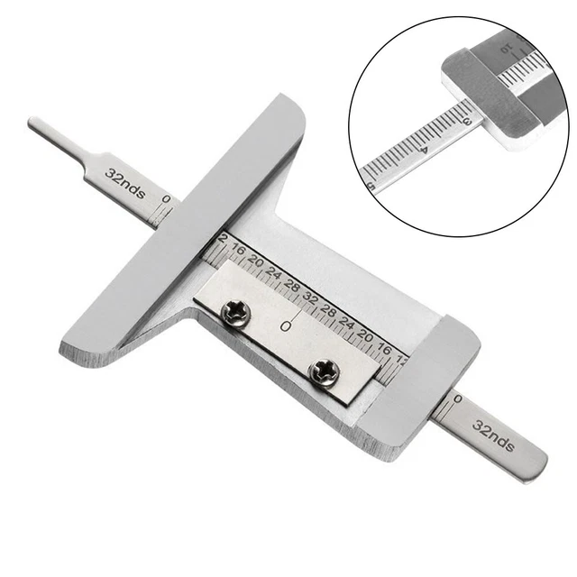 Vernier Depth Gauge Caliper Automobile Tire Tread Measuring Tool Ruler