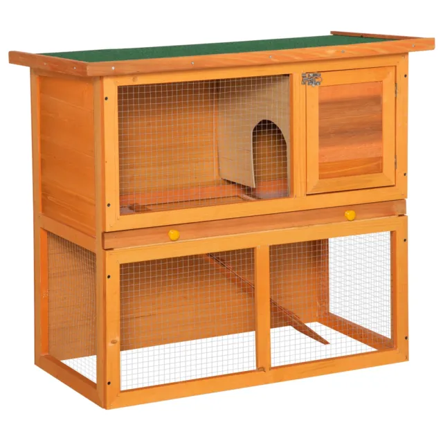 Rabbit House Hutch Small Animal Wooden Pet Cage Bunny Pig Guinea Outdoor